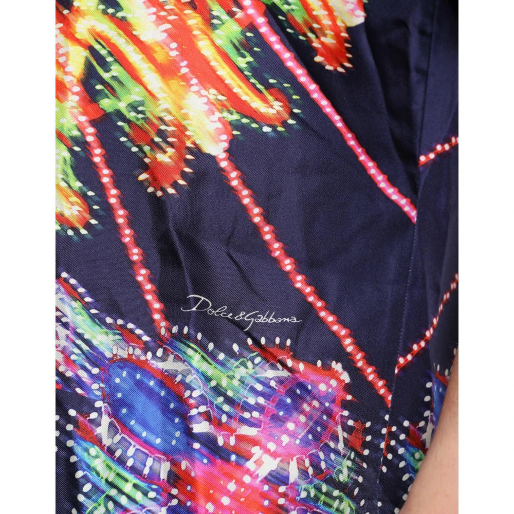 Dolce & Gabbana Multicolor Zijden Luminary Casual Shirt Multicolor Heren