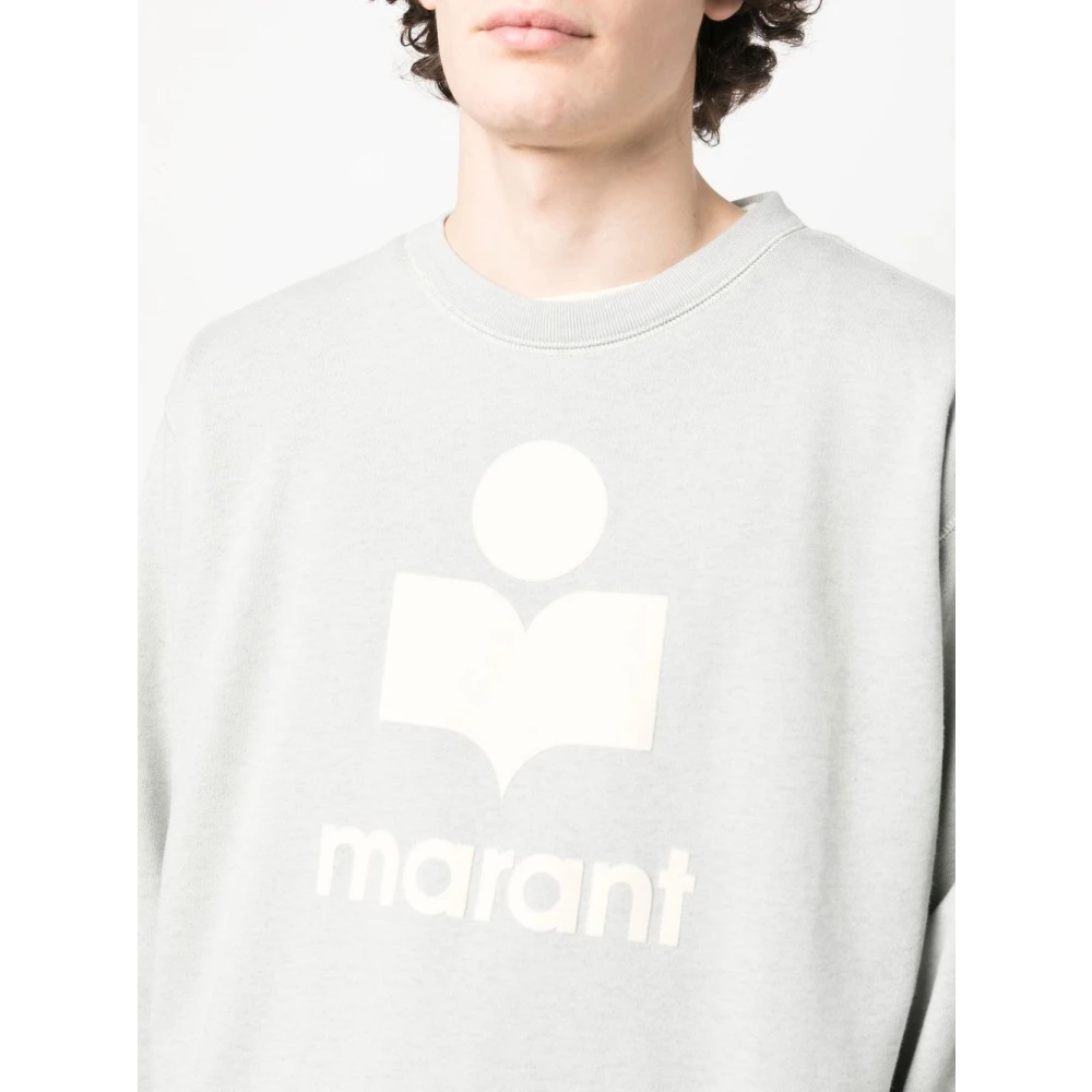 Isabel marant Gedrukt Logo Sweatshirt Gray Heren
