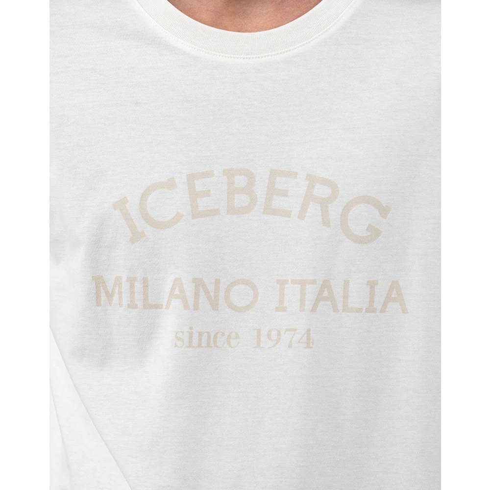 Iceberg Stijlvolle Loose Fit T-Shirt White Heren