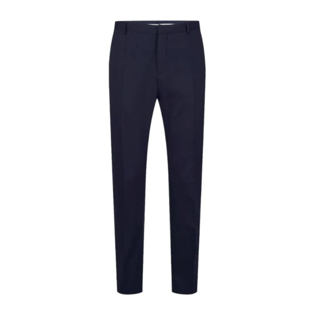 Calvin Klein Moderne Wollen Blend Regular Broek Blue Heren