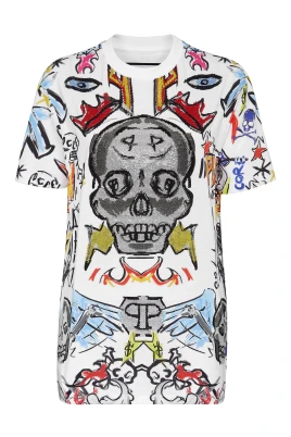 T-shirt Man Fit med Kristaller