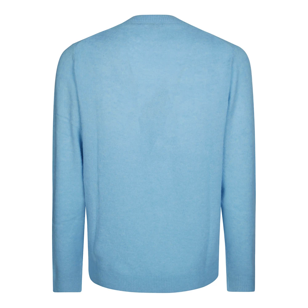Sun68 Alpaca Solid Ronde Trui Blue Heren