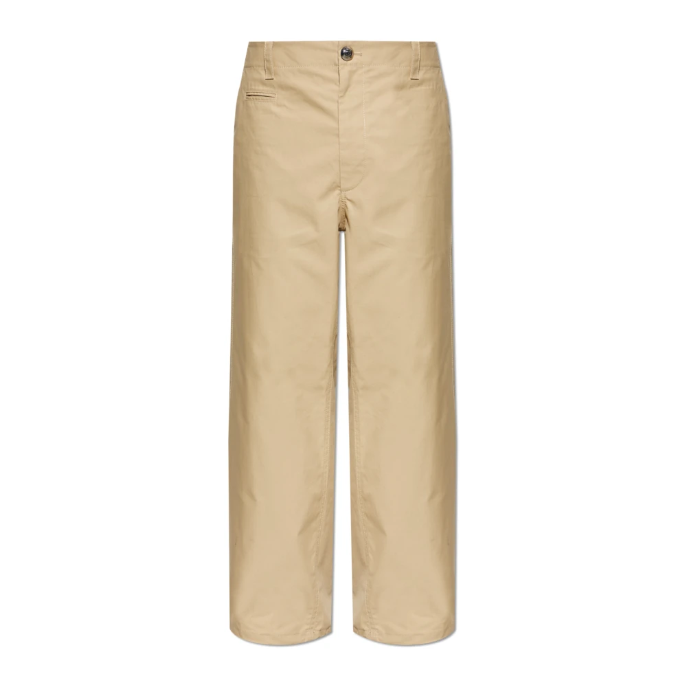 Moschino Men's Beige Wide Trousers, L, Cargo Trousers