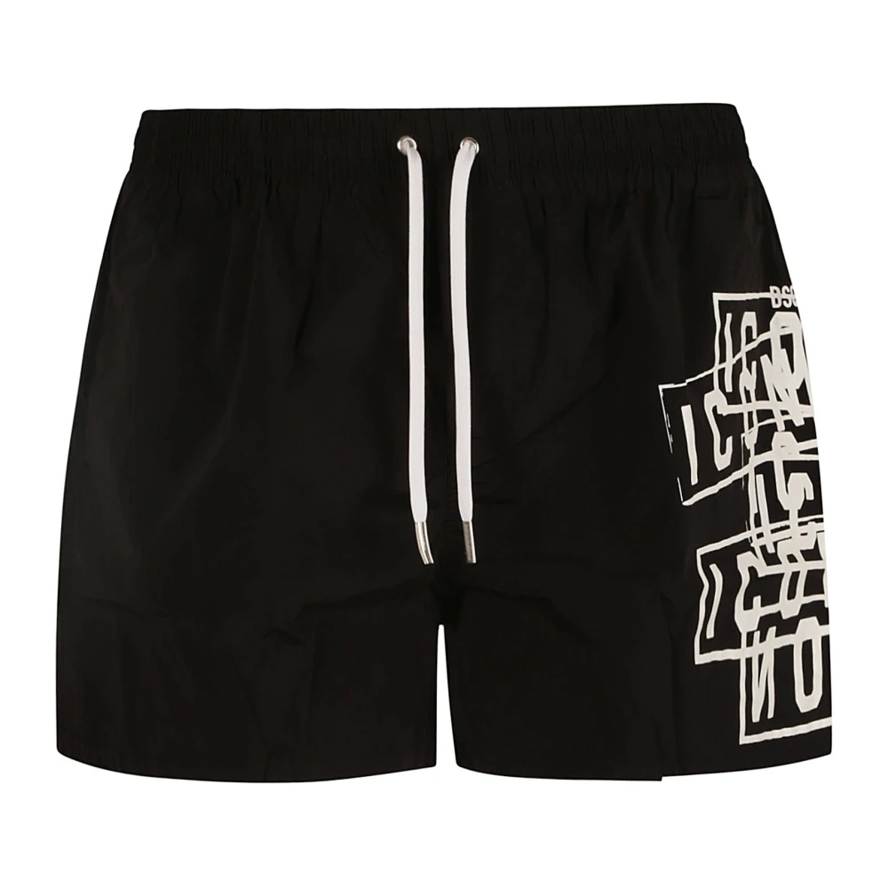 Dsquared2 Iconische Logo Zwemshorts Zwart Black Heren