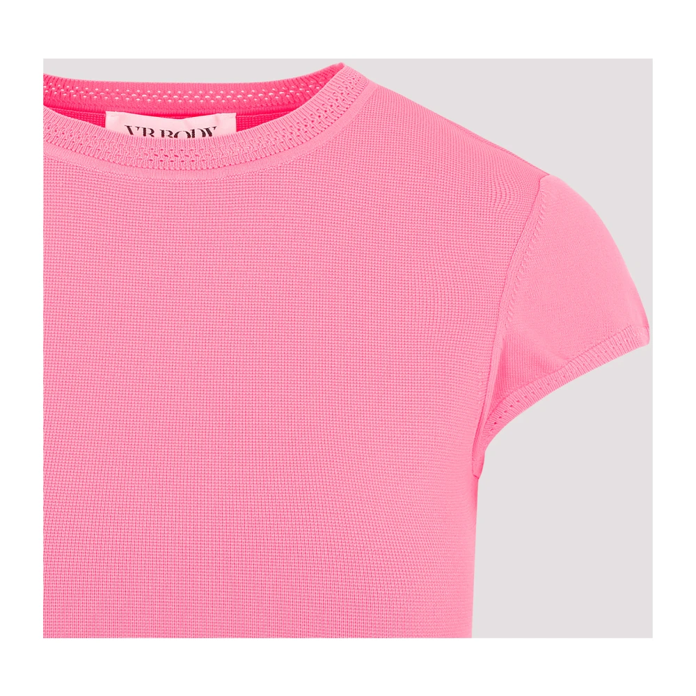 Victoria Beckham Roze Cap Sleeve Mini Jurk Pink Dames