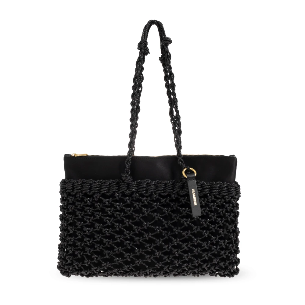 Jil Sander Women's Black Tangle Net Cord Shoulder Bag - Woman Shoulder Bags One Size - Image 2