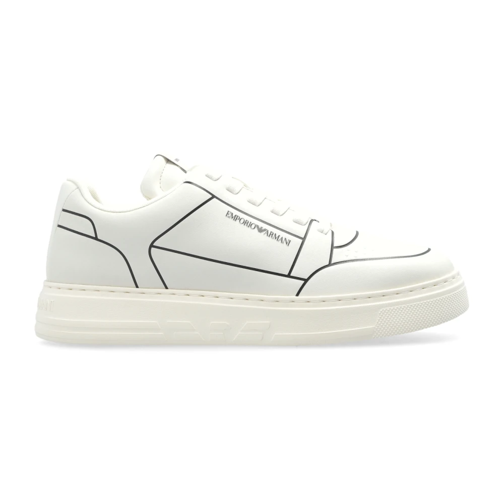 Emporio Armani Sportschoenen met logo Dames Schoenen Wit