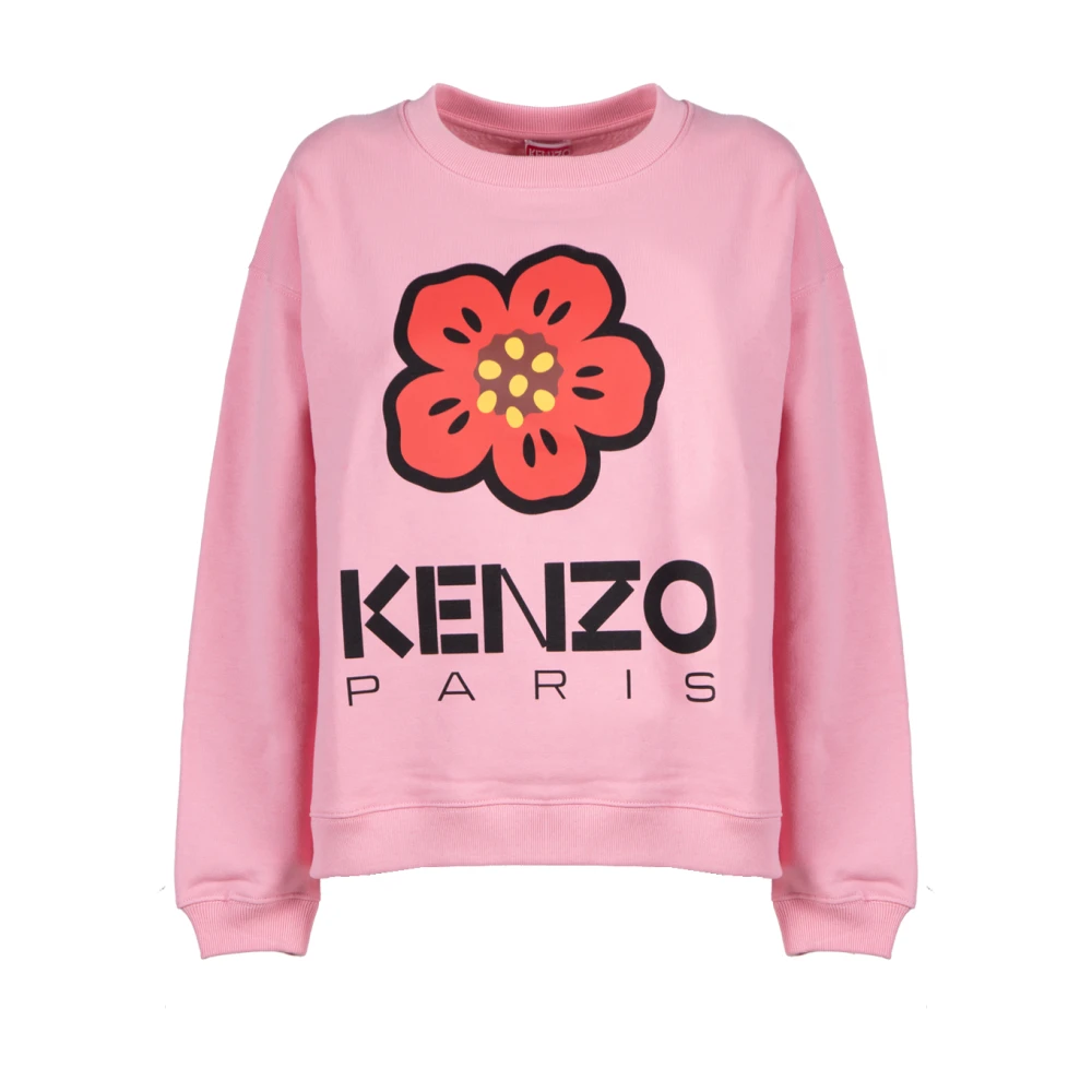 Kenzo Regular Sweatshirt met Boke Flower Logo Pink Dames