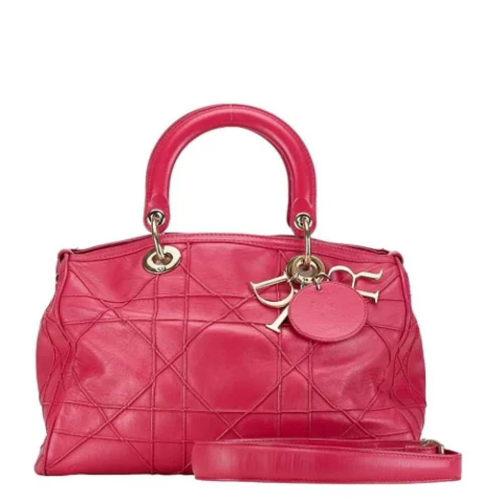 Dior Vintage Pre-owned Leather shoulder-bags Pink Dames