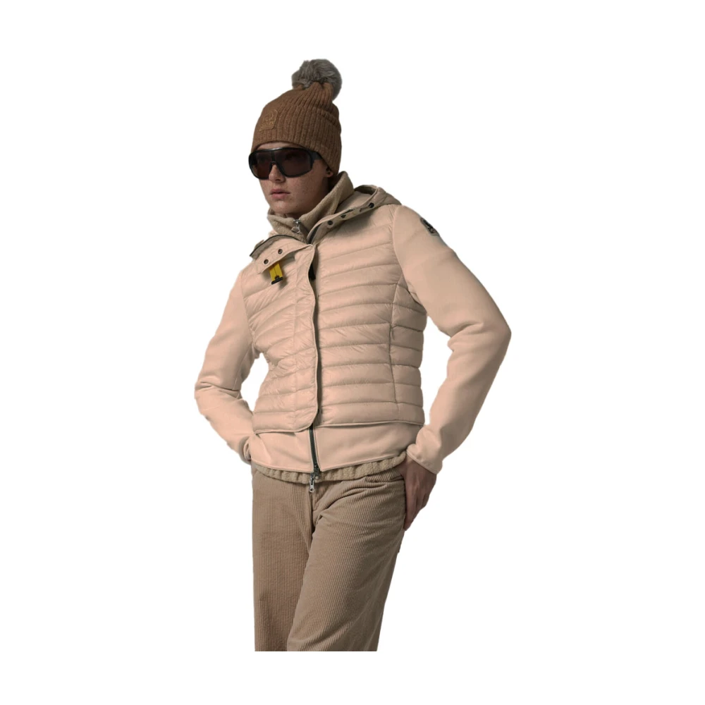 Parajumpers Lorita Hybride Vest met Capuchon Beige Dames