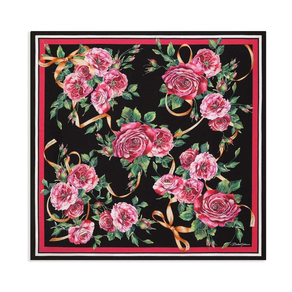 Dolce & Gabbana Elegante Zijden Sjaal voor Vrouwen Multicolor Dames