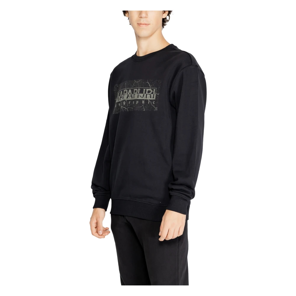 Napapijri Mannen Sweatshirt Herfst Winter Collectie Black Heren