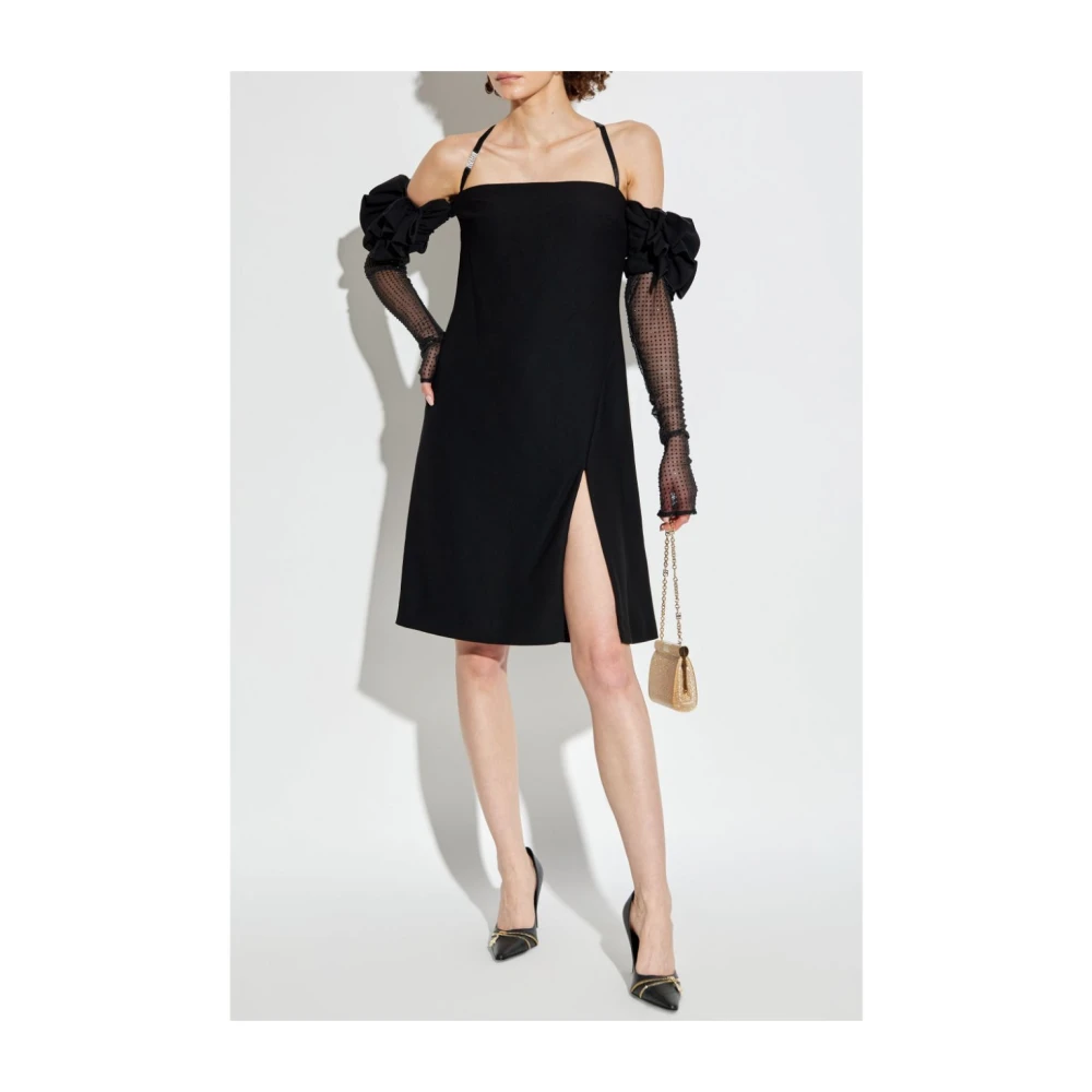 Versace Jeans Couture Zwarte Jurk Aw24 Dameskleding Black Dames