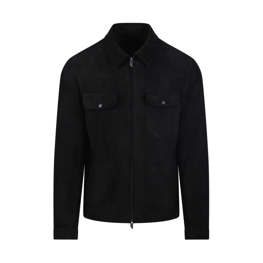 Salvatore Santoro Zwarte Jas voor Stijlvolle Look Black Heren