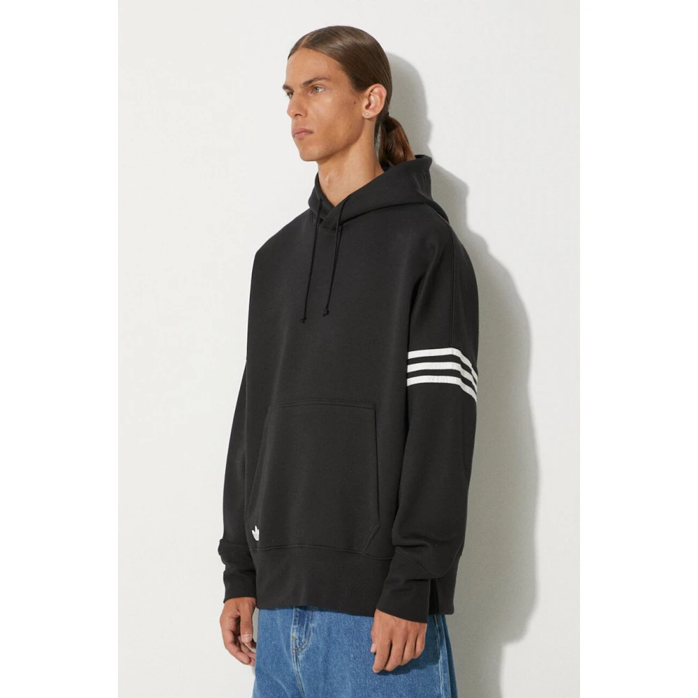 Adidas Mannen Mouw Drie Strepen Sweatshirt Black Heren