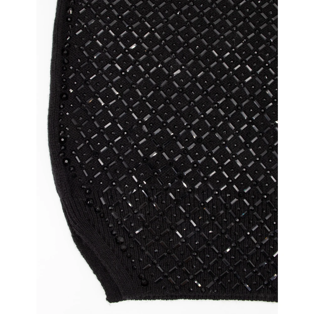 Ermanno Scervino Korte Mouw Gebreide Trui Black Dames