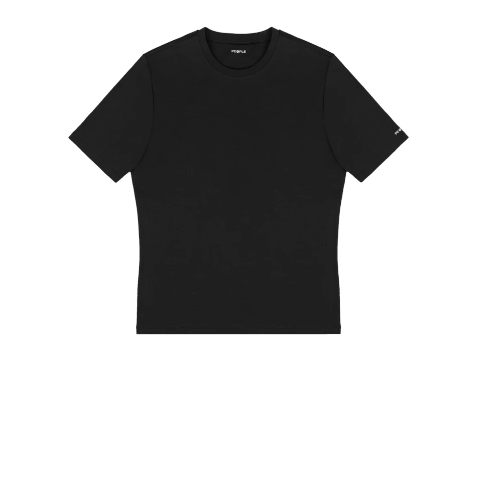 People of Shibuya Ultra-lichte katoenen T-shirt met reflecterend logo Black Heren