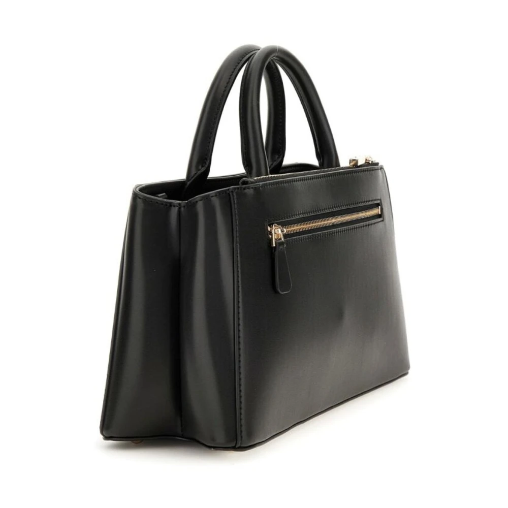 Guess Zwarte PU Leren Handtas Handheld Stijl Black Dames