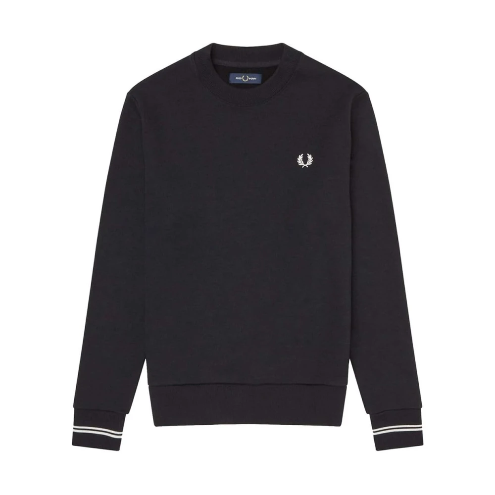 Fred Perry Crew Neck Sweatshirt Black, Herr