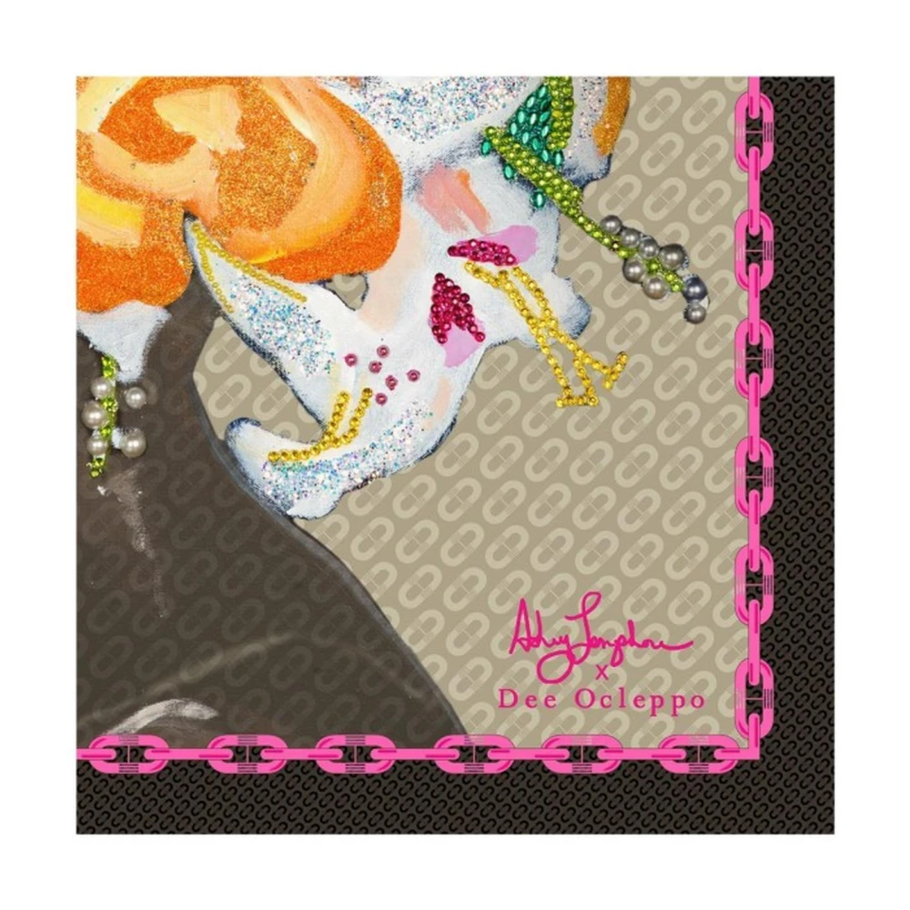 Dee Ocleppo Artistieke Zijden Sjaal Limited Edition Multicolor Dames