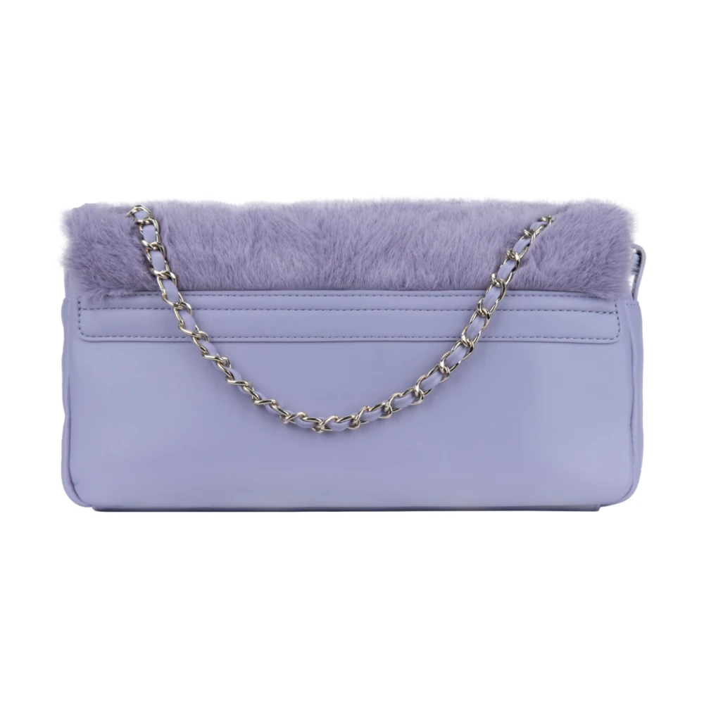Tosca Blu Schoudertas voor Dames met Automatische Knoop en Rits Purple Dames