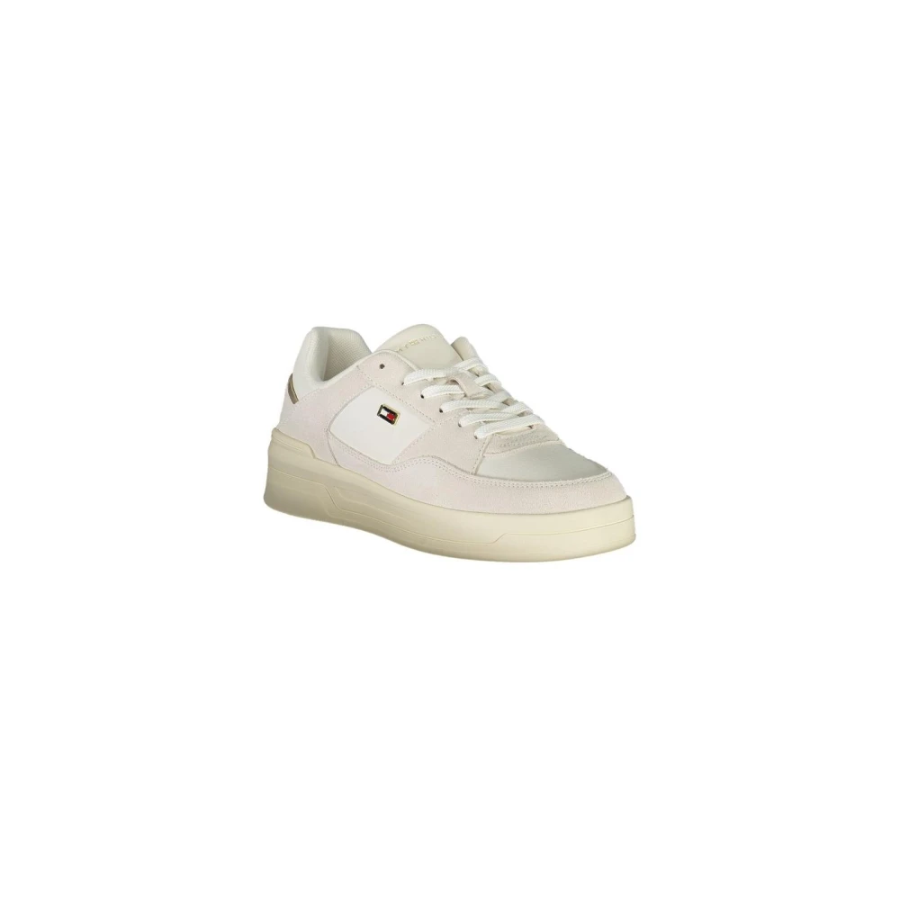 Tommy Hilfiger Women's White Sneakers, 6 Uk, Lowtop Trainers Stylish Modern