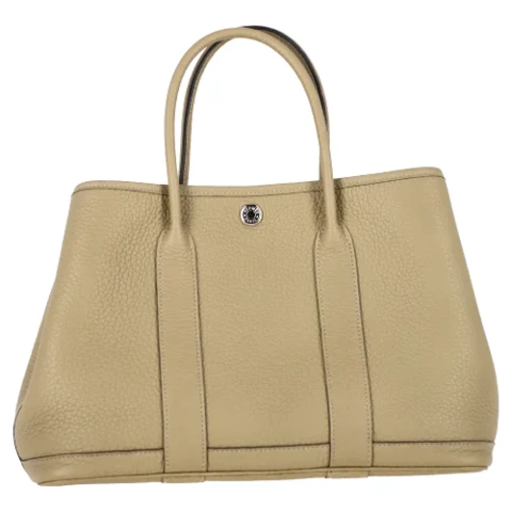 Hermès Vintage Pre-owned Leather handbags Beige Heren