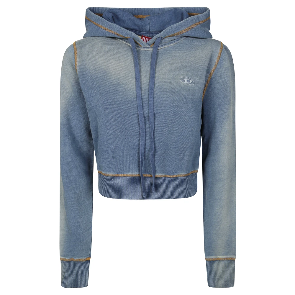 Diesel Slim Hoodie Blue, Dam