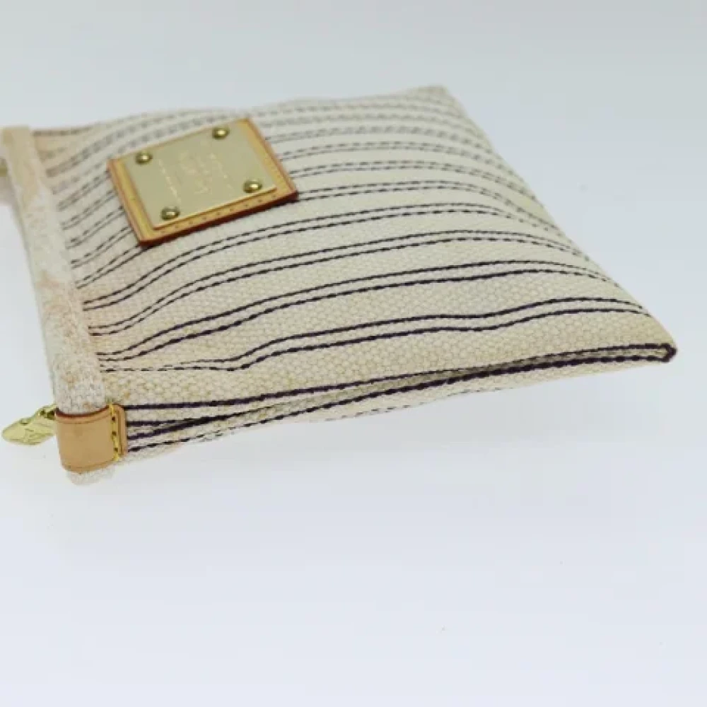 Louis Vuitton Vintage Pre-owned Canvas clutches White Dames