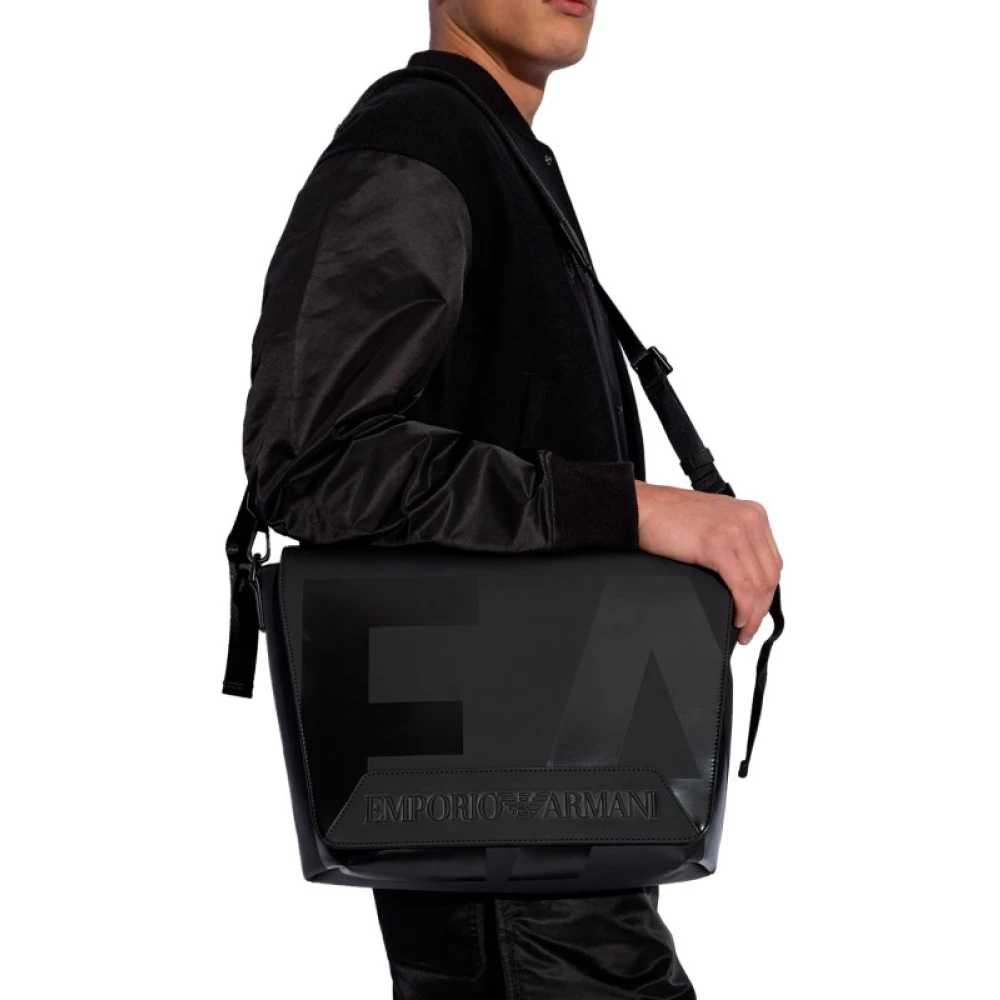 Armani Messenger Tas Black Heren