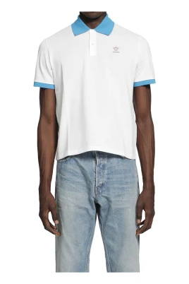 Broderad bomullspiqué Polo