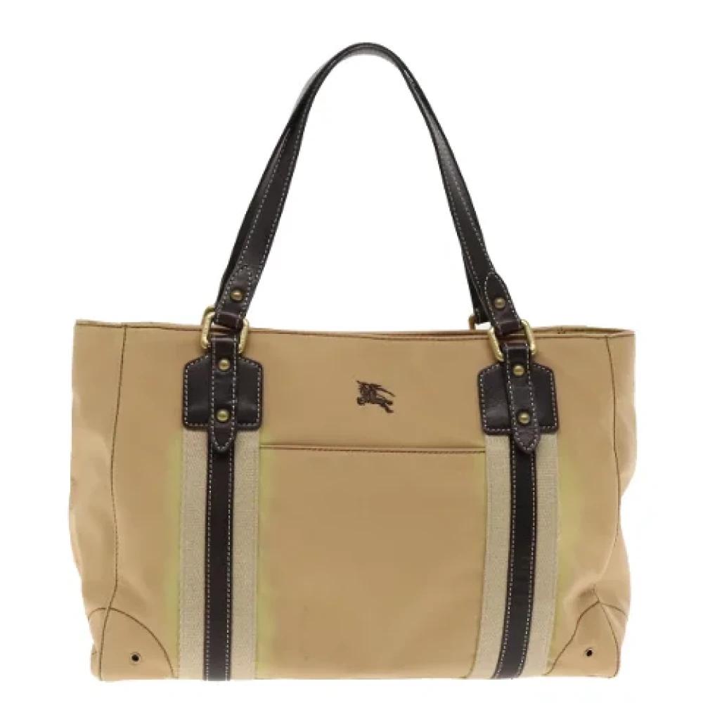 Burberry Vintage Pre-owned Fabric handbags Beige Dames
