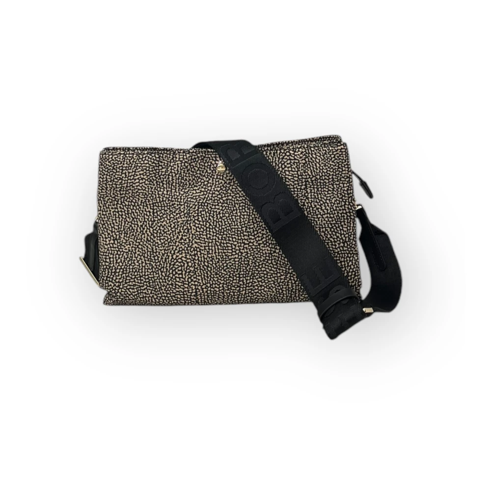 Borbonese Women's Gray Cross Body Bags, One Size, Cross Over Shoulder Bag