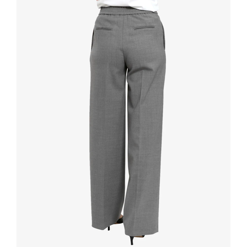 PT Torino Wollen Serge Wijde Pijp Broek Gray Dames