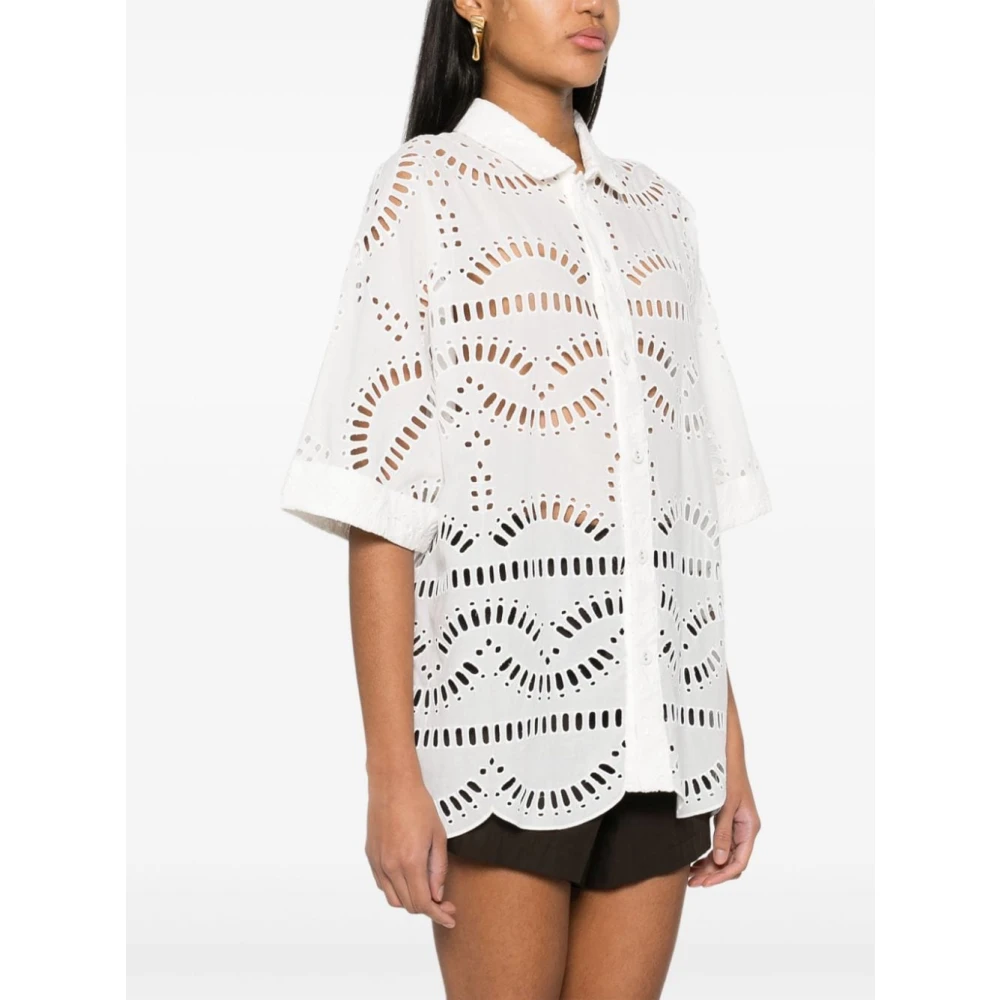 Charo Ruiz Ibiza Isma Blouse Stijlvolle Dames Shirt White Dames