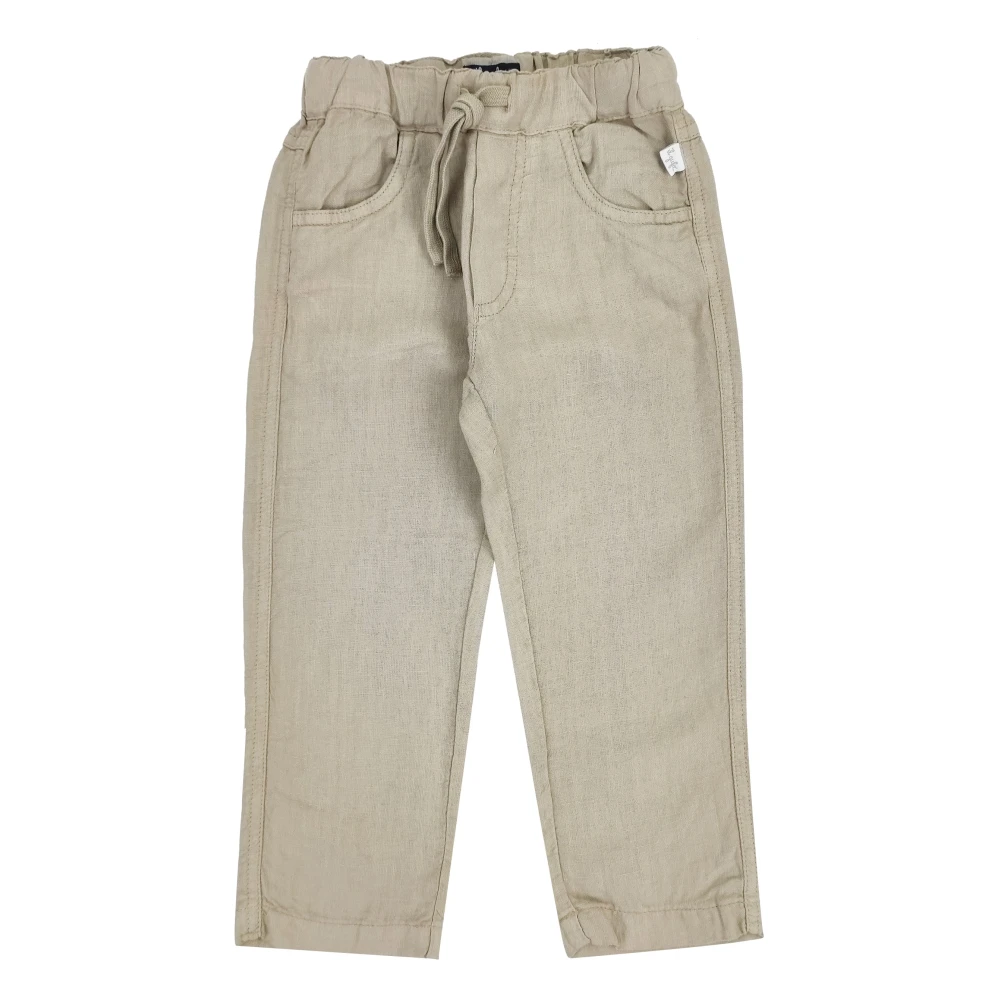 Il Gufo Boys Beige Trousers, 2 Y, Linen Trousers