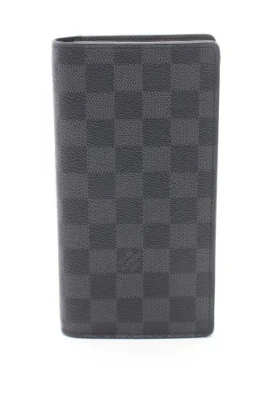 Pre-owned Portefeuille Brazza Damier Graphite Lång Plånbok