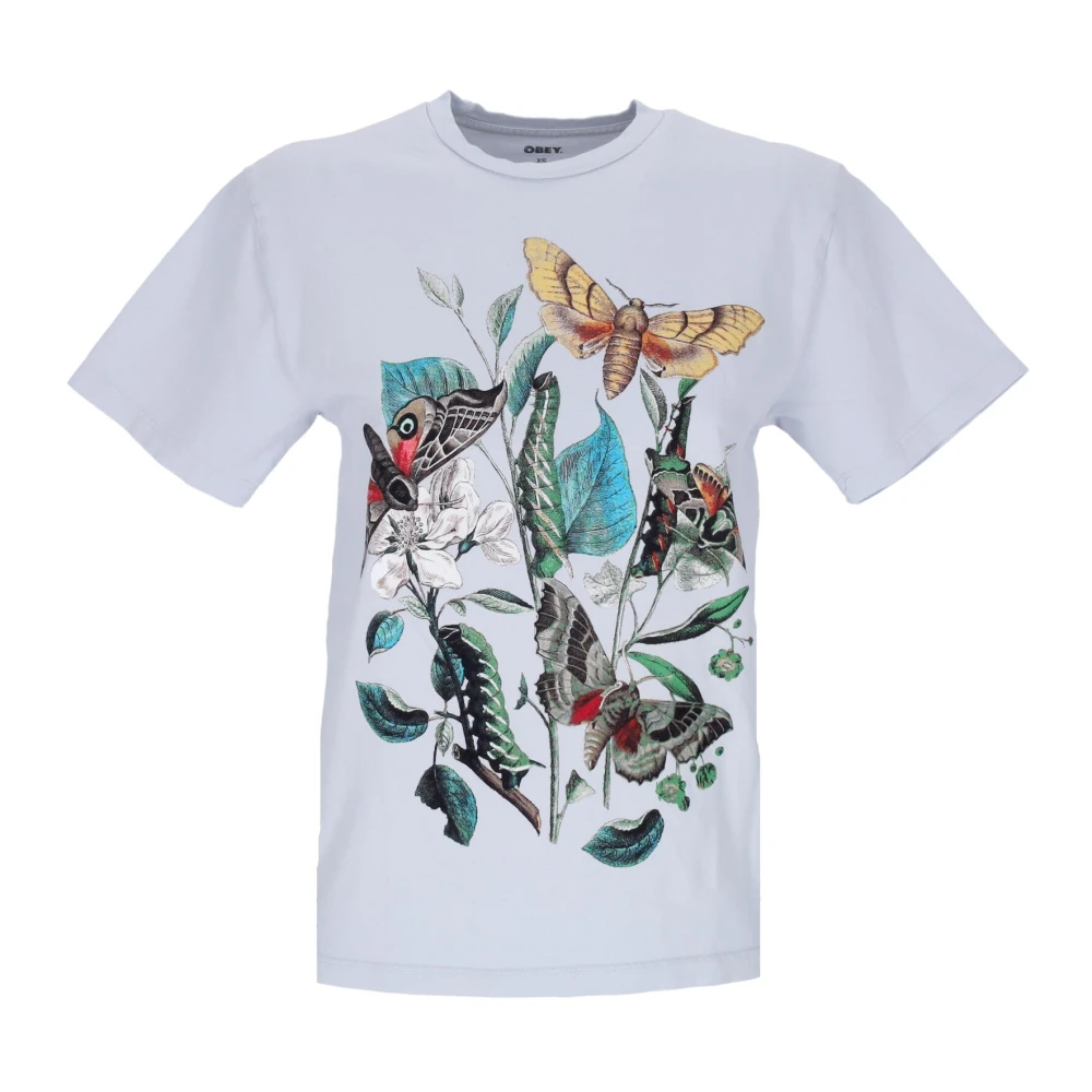 Obey Opal Moths Print Tee Dames T-shirt Gray Dames