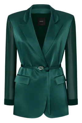 Grön Gagny Saten Blazer Jacka