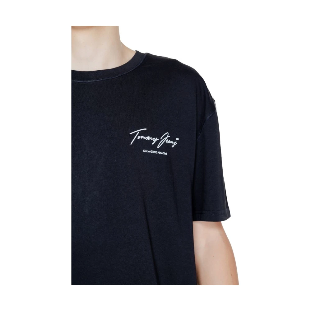 Tommy Jeans Zwart Katoenen Heren T-Shirt Black Heren