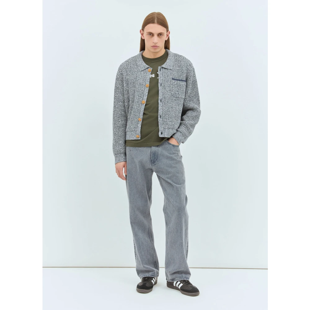 Brain Dead Gebreide Katoenen Vest Gray Heren