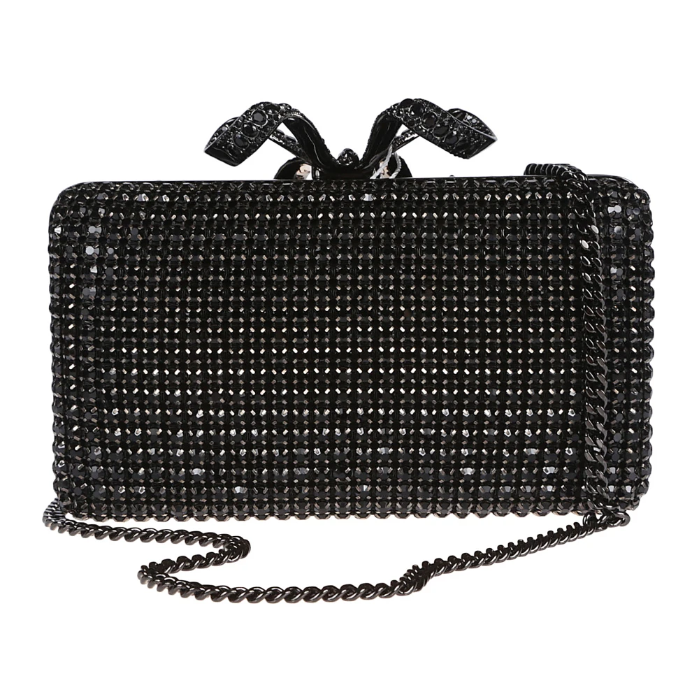 Self Portrait Kristallen Box Clutch Tas Black Dames