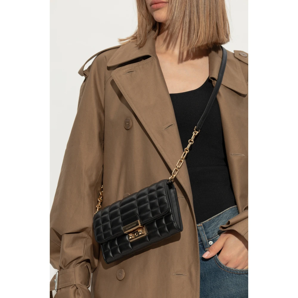 Michael Kors Portemonnee met schouderband Tribeca Black Dames