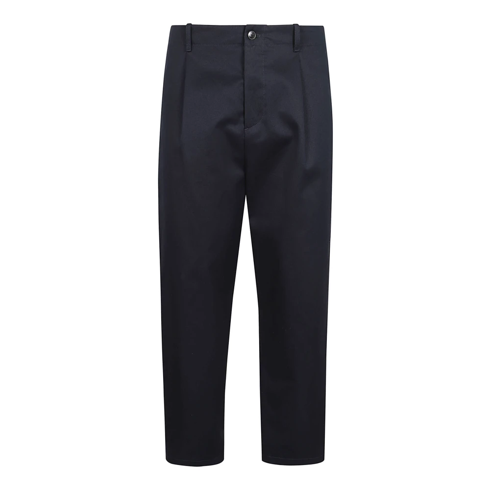 Valentino Garavani Katoenen gabardine broek Maison Valentino Label Blue Heren