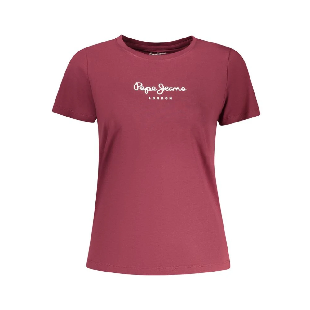 Pepe Jeans Women's Red Cotton T-Shirt