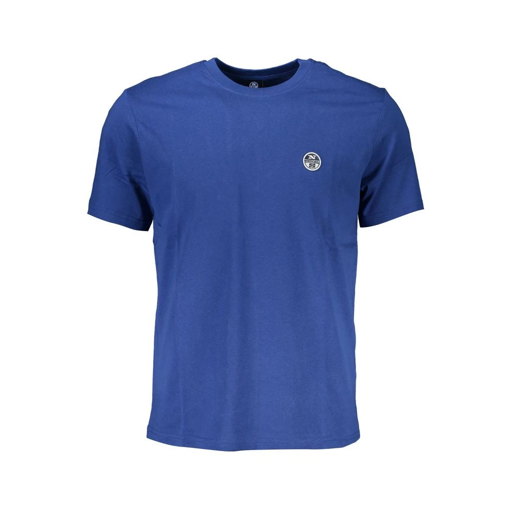 North Sails Blauw Katoen Logo T-shirt Blue Heren
