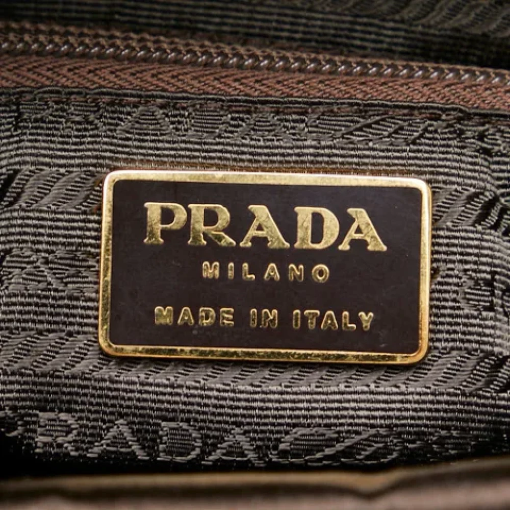 Prada Vintage Pre-owned Satin totes Brown Dames