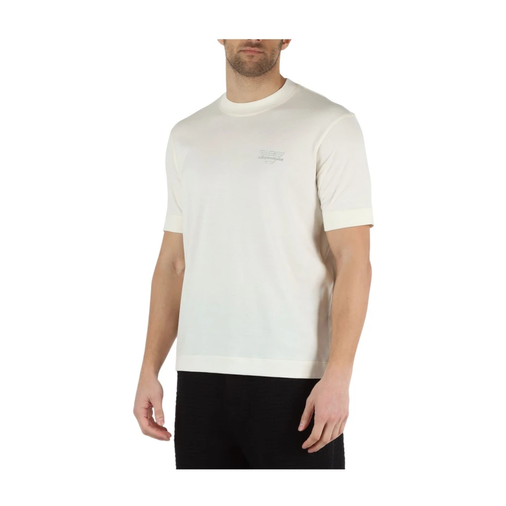 Emporio Armani Korte Mouw T-shirt Beige Heren