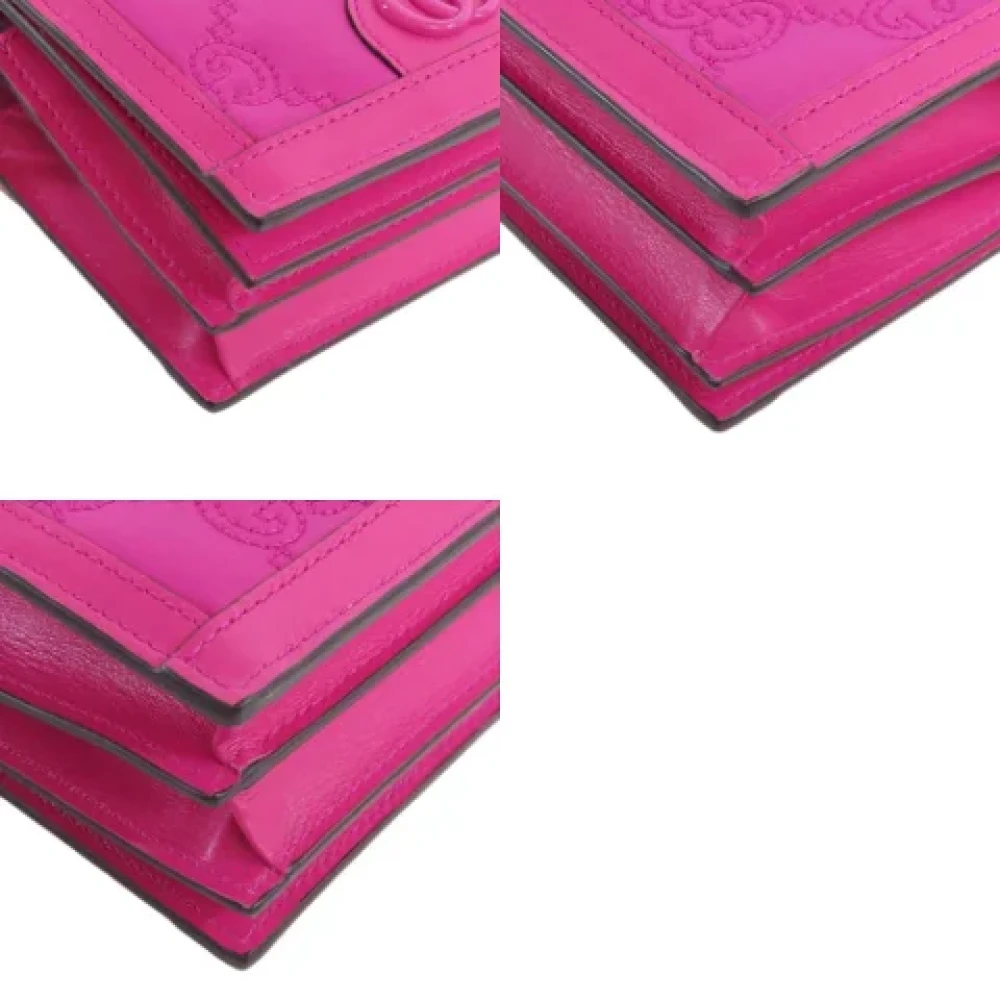 Gucci Vintage Pre-owned Nylon shoulder-bags Pink Dames