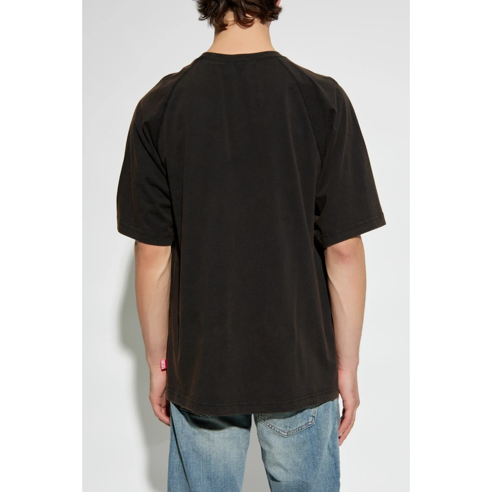 Diesel T-shirt T-Roxt-Q1 Gray Heren